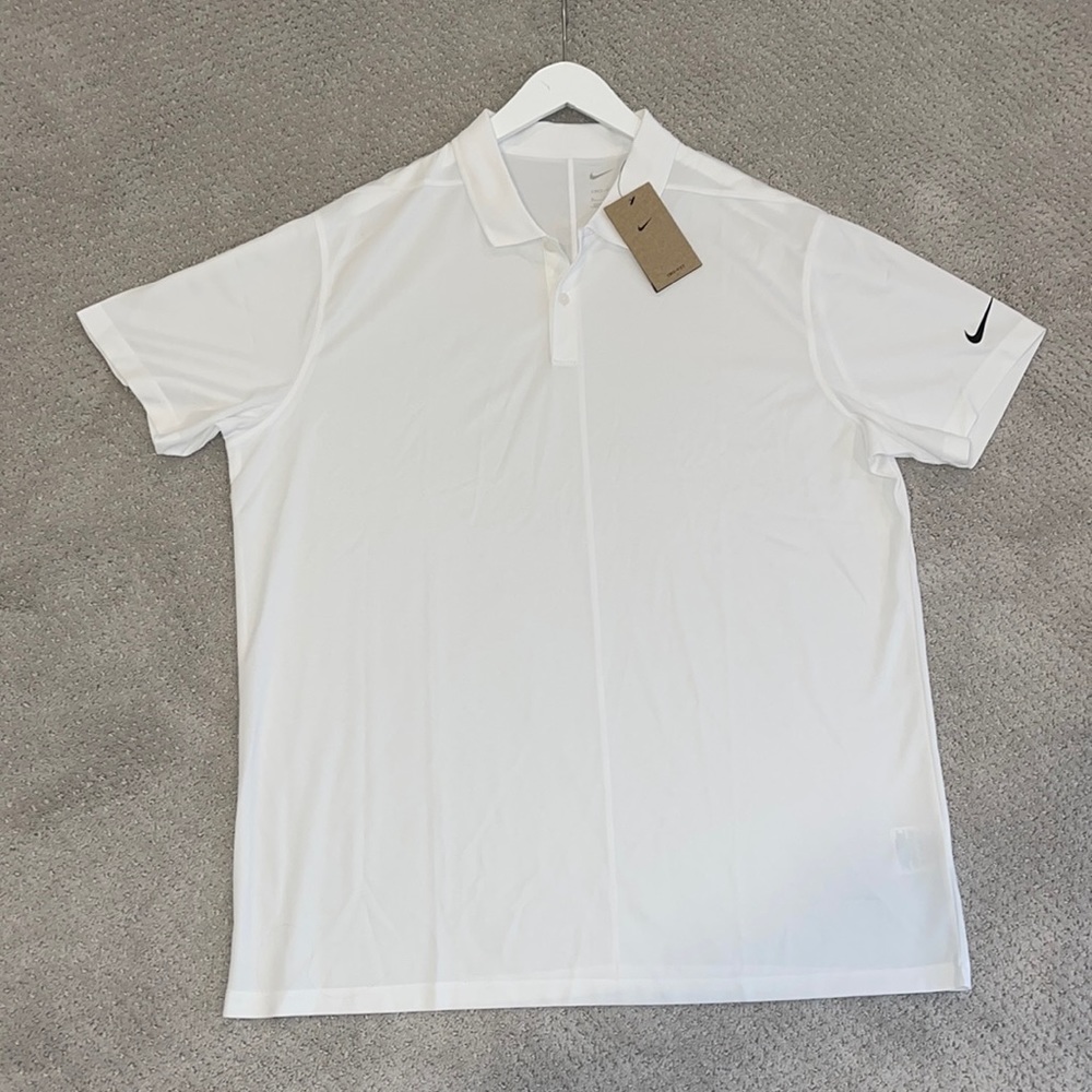 Nike dri fit polo white size XL